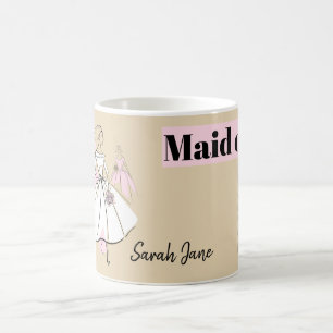 Fashion Bride Neutral Group Maid of Honour Name Coffee Mug