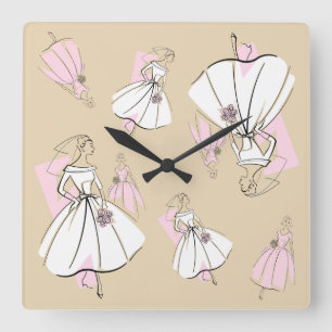 Fashion Bride Neutral Group  Multi clock square