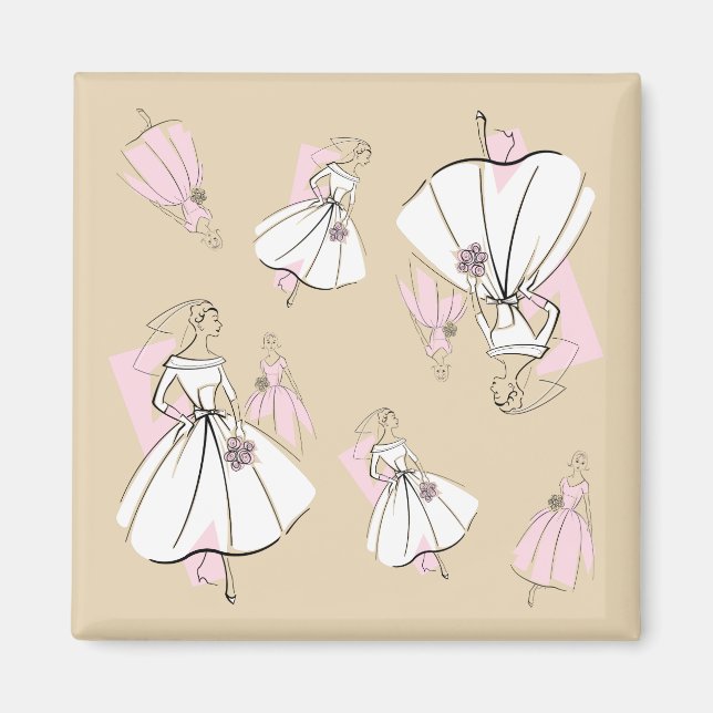 Fashion Bride Neutral Group Multi magnet square (Front)