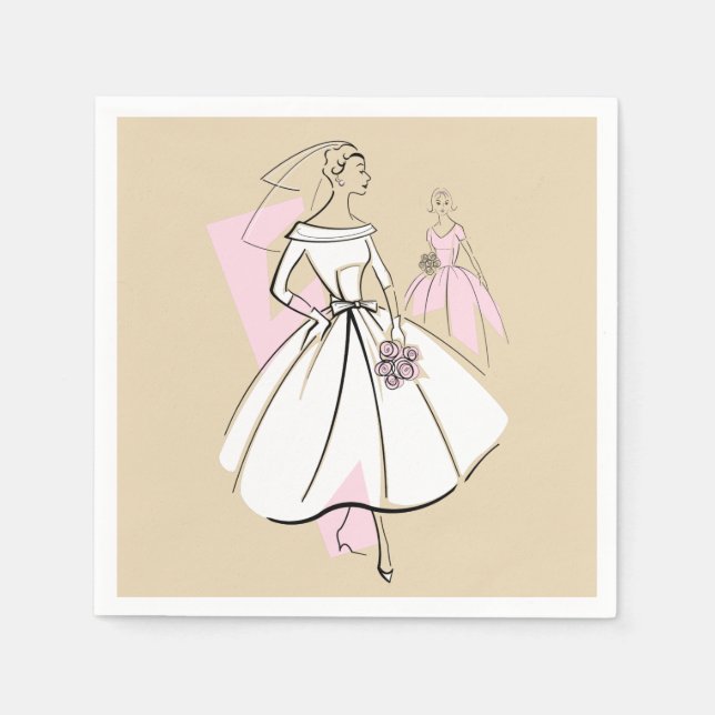 Fashion Bride Neutral Group paper napkins (Front)