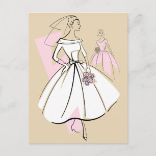 Fashion Bride Neutral Group postcard