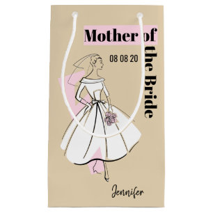 Fashion Bride Neutral Mother of the Bride small Gift Bag