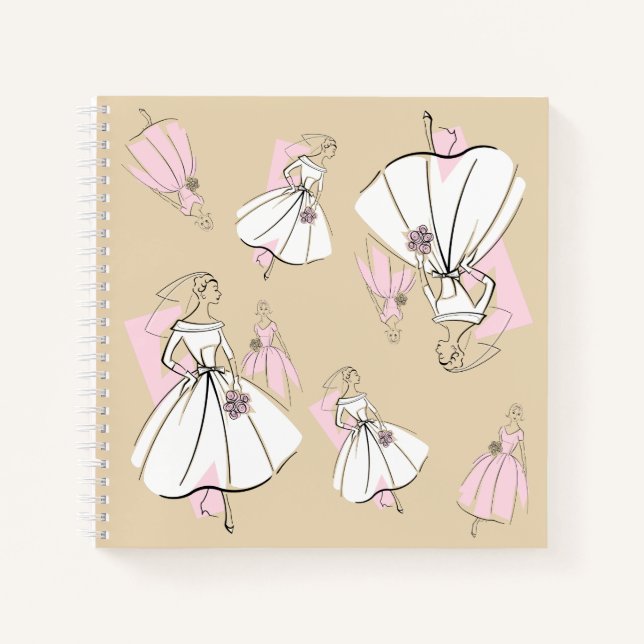Fashion Bride Neutral Multi notebook square (Front)