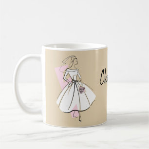 Fashion Bride Neutral Name mug