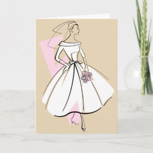 Fashion Bride Neutral Text greetings card