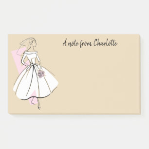 Fashion Bride Neutral Text post-it notes