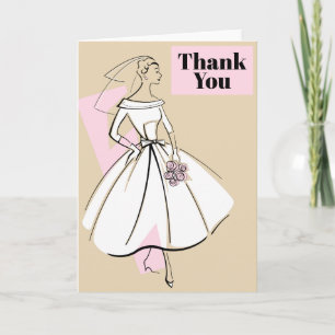 Fashion Bride Neutral Thank You card
