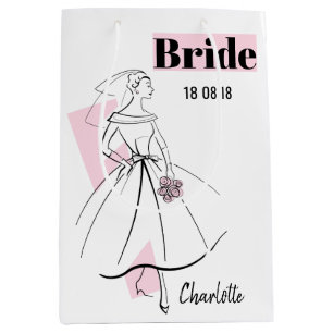 Fashion Bride Pink Bride gift bag medium