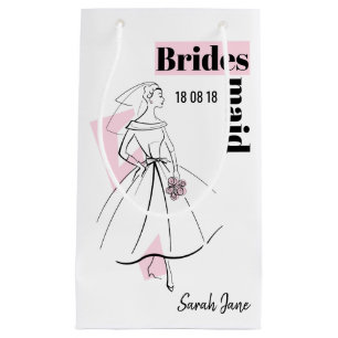 Fashion Bride Pink Bridesmaid gift bag small