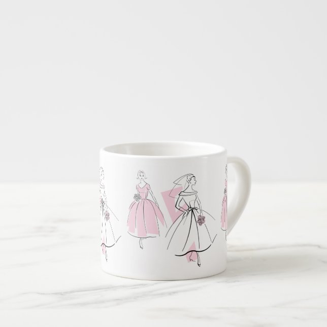 Fashion Bride Pink Bridesmaid mug espresso (Front Right)