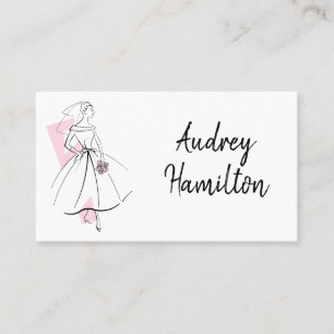 Fashion Bride Pink business card