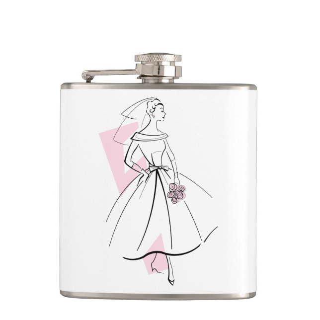 Fashion Bride Pink flask (Front)