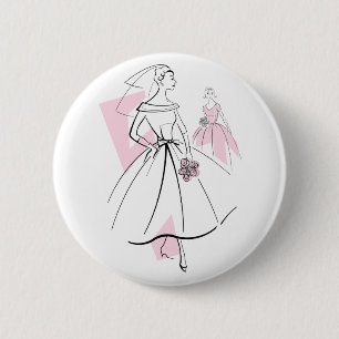Fashion Bride Pink Group button