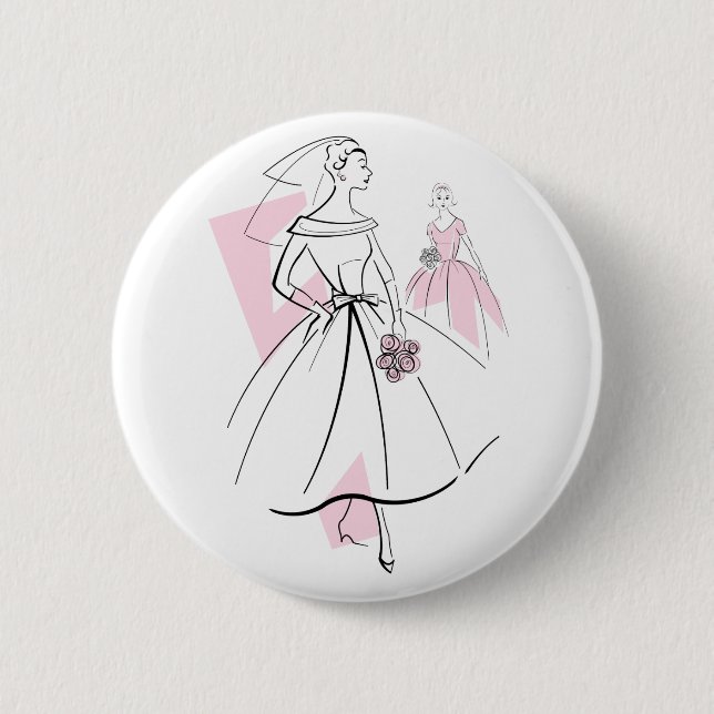 Fashion Bride Pink Group button (Front)