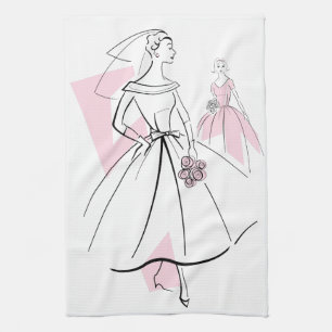 Fashion Bride Pink Group kitchen towel