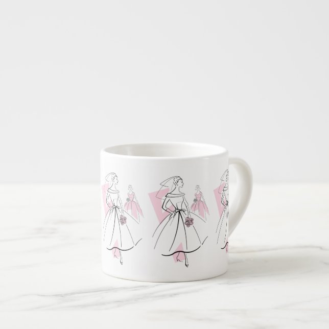 Fashion Bride Pink Group mug espresso (Front Right)