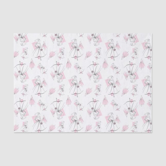 Fashion Bride Pink Group multi tissue paper (Front)