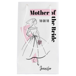 Fashion Bride Pink Mother of the Bride small Gift Bag
