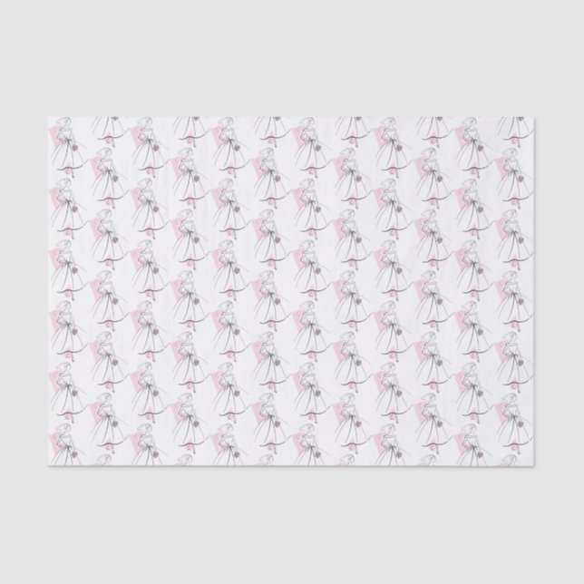 Fashion Bride Pink Multi tissue paper (Front)