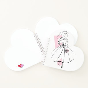Fashion Bride Pink notebook heart
