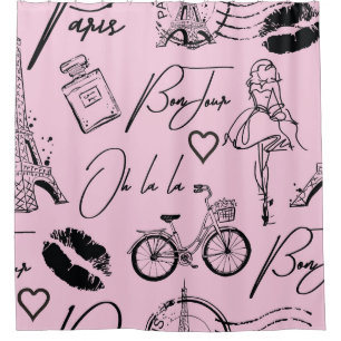 Fashion, calligraphy, Eiffel Tower, lips