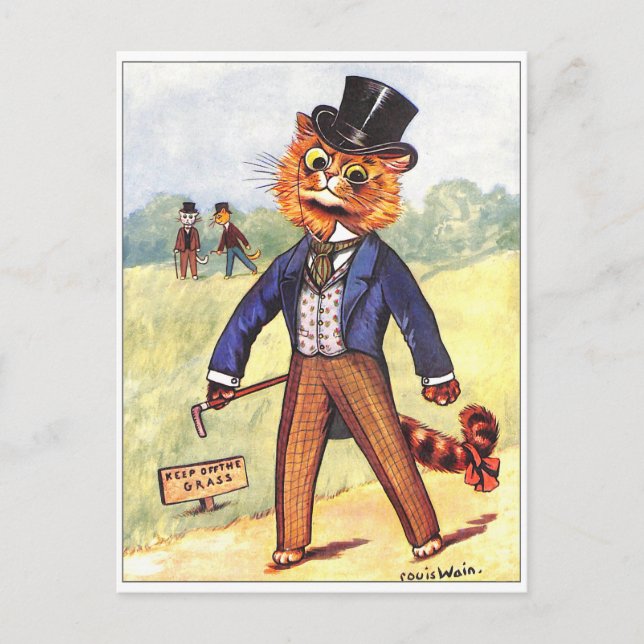 Fashion Cat by Louis Wain Card (Front)