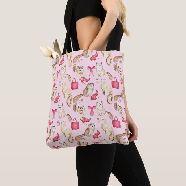 Fashion Cats Tote Bag Ragamuffins Ragdoll kittens (Close Up)