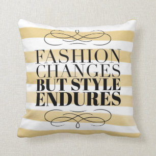 Fashion Changes, Style Endures Throw Pillow