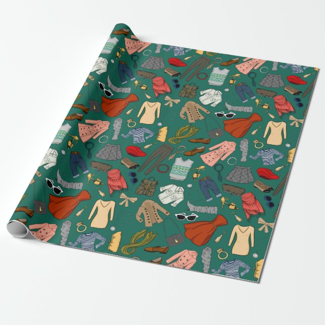 Fashion/Clothing Wrapping Paper (Unrolled)