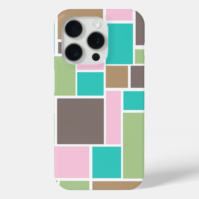 Fashion colour Abstract Rectangle  pattern Case-Mate iPhone Case (Back)