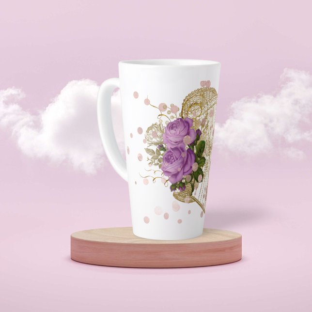 Fashion Corset &  Floral Latte Mug (Creator Uploaded)