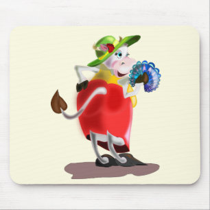 Fashion Cow Mouse Pad Cartoon Funny