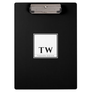 Fashion Design Black Clipboard