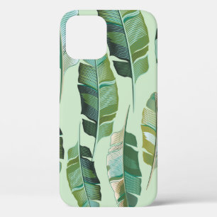 Fashion design with tropical banana plants iPhone 12 case