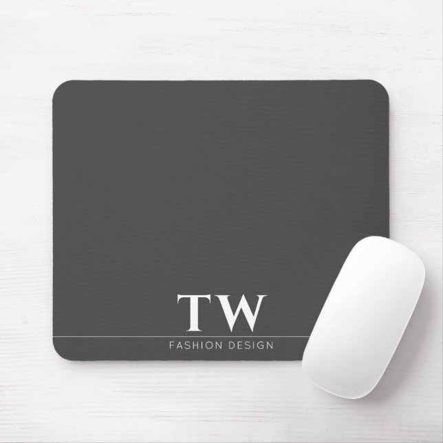 Fashion Designer Black Mouse Pad (With Mouse)