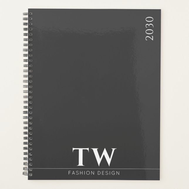 Fashion Designer Black Planner (Front)