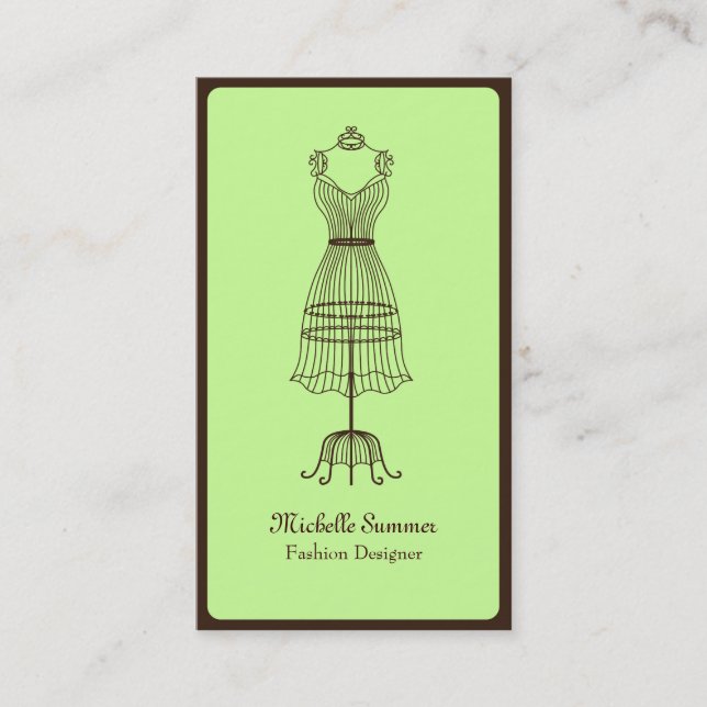 Fashion Designer Business Card Template (Front)
