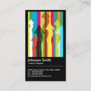 Fashion Designer - Colourful & QR Code Business Card
