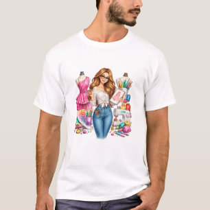 Fashion Designer Girl Art. T-Shirt