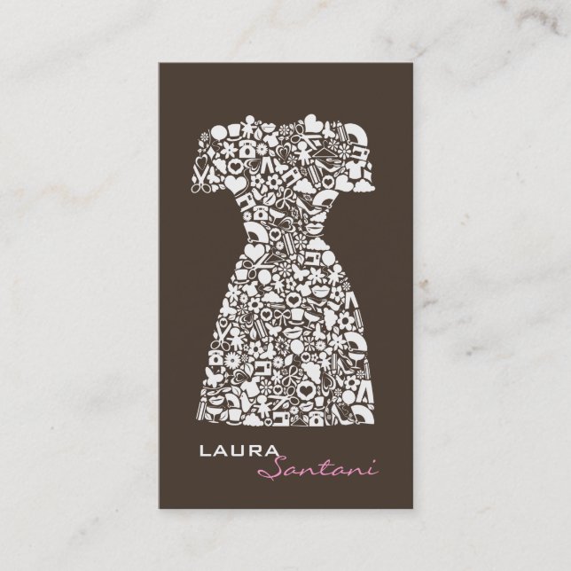 Fashion Designer Modern Fashionista Business Cards (Front)