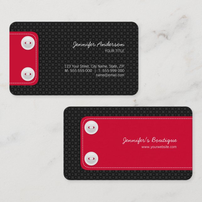 Fashion Designer Scrapbook Crafts business card (Front/Back)