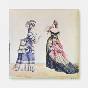 Fashion designs for women from the 1860's magnet