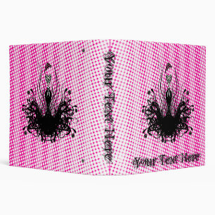 Fashion Diva Hot Pink Raspberry Polka Dot Binder
