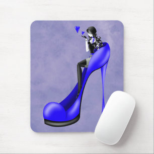Fashion Diva in Blue Stiletto  Mouse Pad