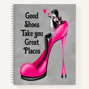 Fashion Diva in Stiletto pink Notebook