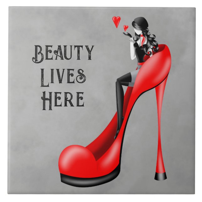 Fashion Diva in Stiletto Red Tile (Front)