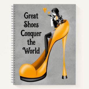 Fashion Diva in Stiletto Yellow Notebook