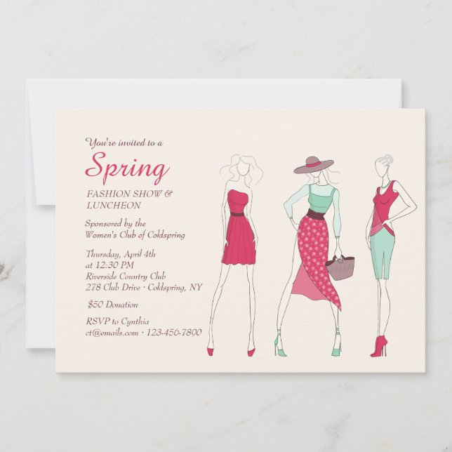 Fashion Diva Invitation (Devant)