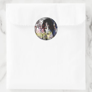 Fashion Diva Swirled Classic Round Sticker