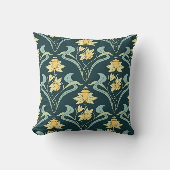 Fashion Dogs: Cute Outfits Pattern Throw Pillow (Front)